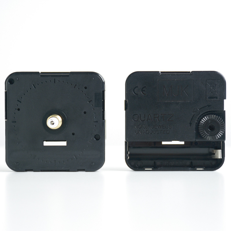 Mecanism ceas cuarț MJK, mișcare silențioasă, carcasă din plastic, logo tipărit (ambalare 500)