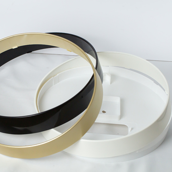 Ceas de perete cu cuarț, carcasă ABS, ramă din plastic, formă circulară, afișaj LCD