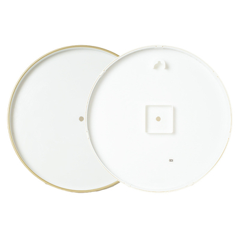 Ceas de perete cu cuarț, carcasă ABS, ramă din plastic, formă circulară, afișaj LCD