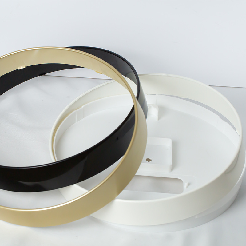 Ceas de perete cu cuarț, carcasă ABS, ramă din plastic, formă circulară, afișaj LCD