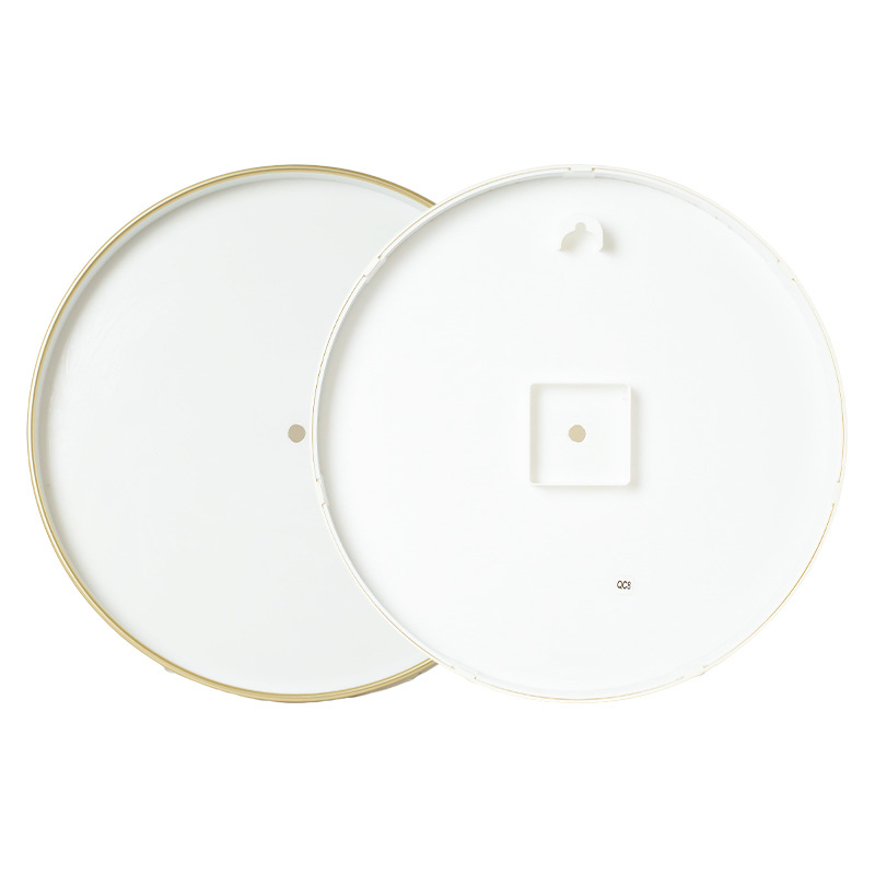 Ceas de perete cu cuarț, carcasă ABS, ramă din plastic, formă circulară, afișaj LCD