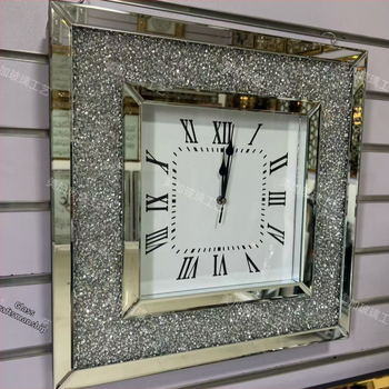 Ceas de perete, stil modern, pătrat, alimentat cu baterie, mișcare cu secunde în trecere