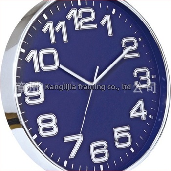 Kelijia Ceas de perete KLJ-6580, formă rotundă, mișcare silențioasă a secundelor, carcasă din plastic, cadran din sticlă