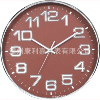 Kelijia Ceas de perete KLJ-6580, formă rotundă, mișcare silențioasă a secundelor, carcasă din plastic, cadran din sticlă