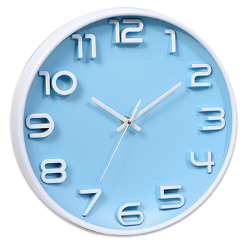 Ceas de perete Kelijia KLJ-6125, mișcare cuarț cu sweep al secundelor, alimentare cu baterie, carcasă rotundă din plastic, cadran din sticlă