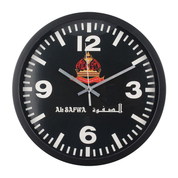 Ceas de perete modern, rotund, alimentat cu baterii, mișcare cuarț, carcasă din plastic, singură față, afișaj cu ace și cifre