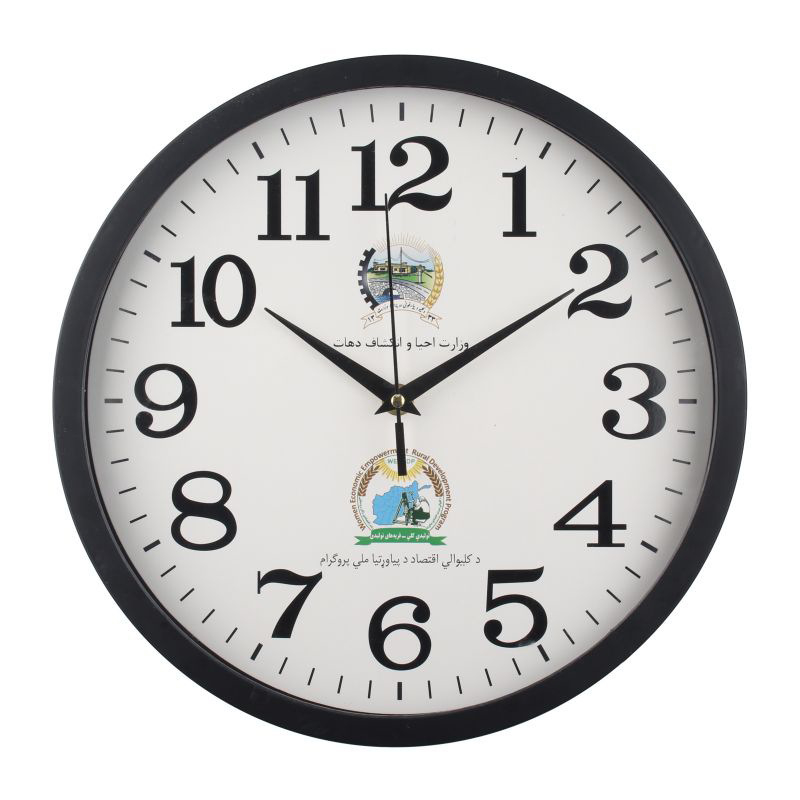 Ceas de perete modern, rotund, alimentat cu baterii, mișcare cuarț, carcasă din plastic, singură față, afișaj cu ace și cifre