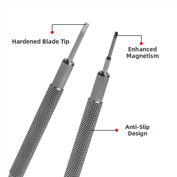 Time Chi laikrodžių atsuktuvų rinkinys – galvutės iš nikeliu-chromo plieno nerūdijančio plieno, rankena iš įrankio plieno, nemagnetinis, be izoliacijos