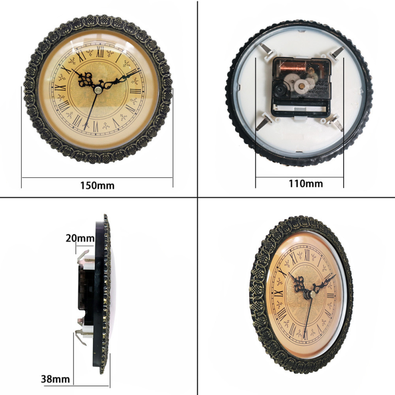 Ceas cu cuarț în stil antic, cap ceas încrustat, carcasă din plastic, brand Hengrong, logo tipărit OK