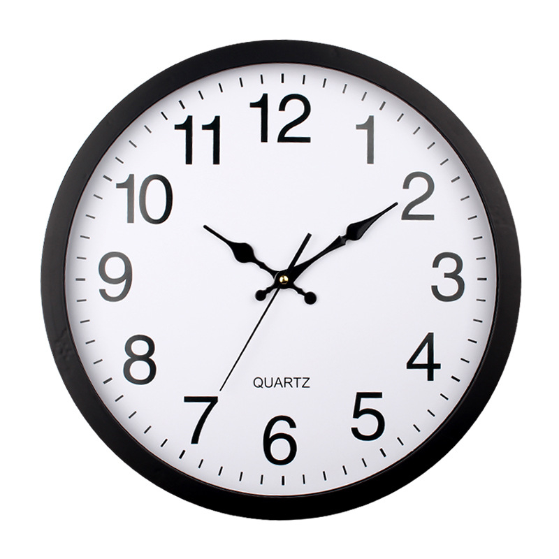 Ceas de perete modern, cu mecanism cuarț, cadran rotund, afișaj cu ace și cifre, timp mondial, indicație de 24 de ore