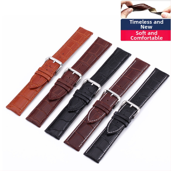 Kailinės odos laikrodžio dirželis – natūralia oda, universalus, miesto stiliaus aksesuarai, Žiema 2023