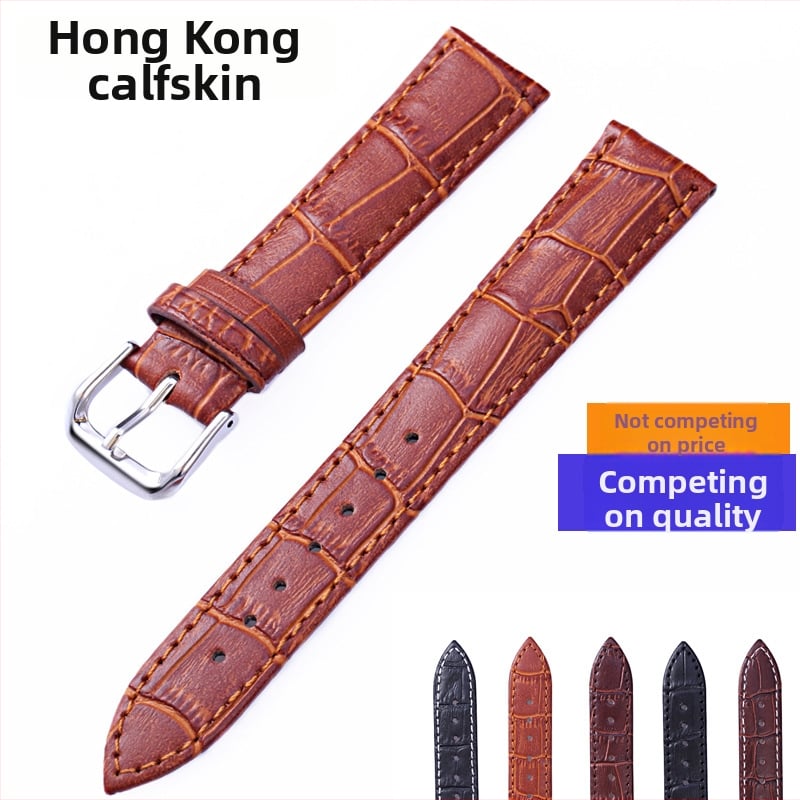 Kailinės odos laikrodžio dirželis – natūralia oda, universalus, miesto stiliaus aksesuarai, Žiema 2023