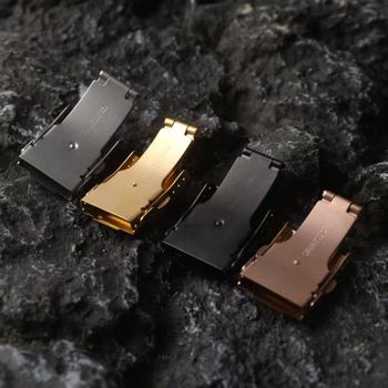 Закопчалка за часовник – неръждаема стомана, двойна предпазна сгъваща закопчалка, съвместима със стоманени и силиконови каишки