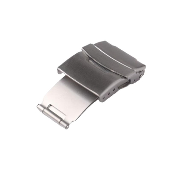 Закопчалка за часовник – неръждаема стомана, двойна предпазна сгъваща закопчалка, съвместима със стоманени и силиконови каишки