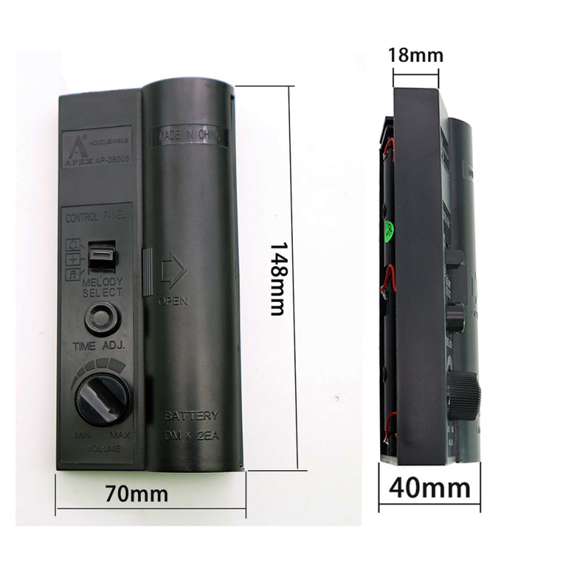 Ceas de perete cu box muzical și mecanism Quartz – carcasă din plastic, stil modern minimalist