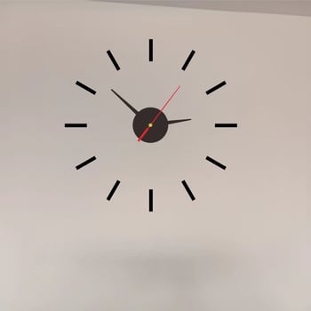 Ceas de perete fără găuri, mișcare quartz silențioasă, cadran rotund cu cifre pentru living și dormitor