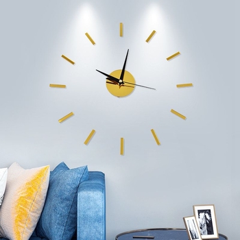 Ceas de perete fără găuri, mișcare quartz silențioasă, cadran rotund cu cifre pentru living și dormitor