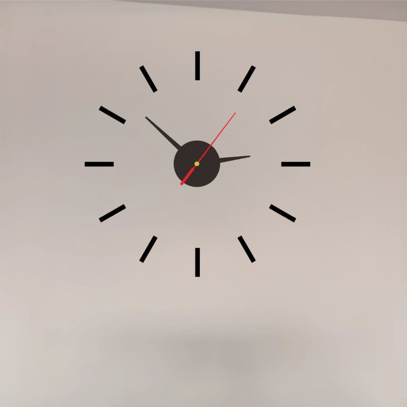 Ceas de perete fără găuri, mișcare quartz silențioasă, cadran rotund cu cifre pentru living și dormitor