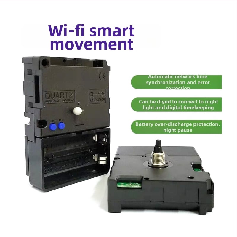 Mecanism de ceas WiFi cu hotspot pentru smartphone, calibrare automată, funcționare silențioasă, sincronizare secunde în rețea