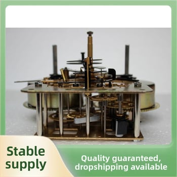 Stalo laikrodis su mechanine pavara, Polar Star mechanizmas, metalinis korpusas, metalinis ciferblatas, analoginis rodiklis