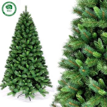 Изкуствена коледна елха PET материал, смесени игли, висококачествен шарнир, 1137 листа