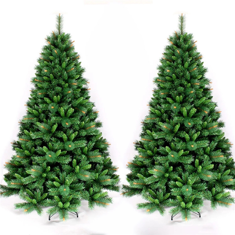 Изкуствена коледна елха PET материал, смесени игли, висококачествен шарнир, 1137 листа