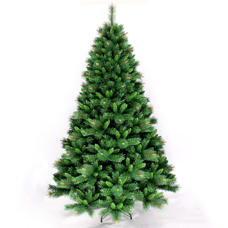 Изкуствена коледна елха PET материал, смесени игли, висококачествен шарнир, 1137 листа
