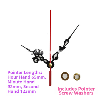 Mecanism de ceas cu cuarț pentru ramă foto – mișcare cu salt al secundelor, carcasă din plastic, stil modern minimalist (3268)