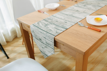 Asztali zászló len- és pamut keverékből, 50% pamut, 50% poliészter, geometriai absztrakt mintázat, modern egyszerű stílus, testreszabható, Ju Meishi