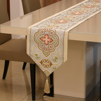 3Q Mommy Chenille Table Flag, 75% pamuk / 25% polipropilen, reljefni cvjetni jacquard uzorak, prilagodljiva obrada