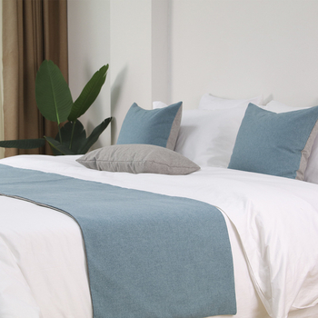 Viešbučio lovos krašto kilpelė ir pagalvių užvalkalų rinkinys, poliesteris, šiuolaikinis minimalistinis stilius, logotipo atspaudas, pritaikymas įmanomas