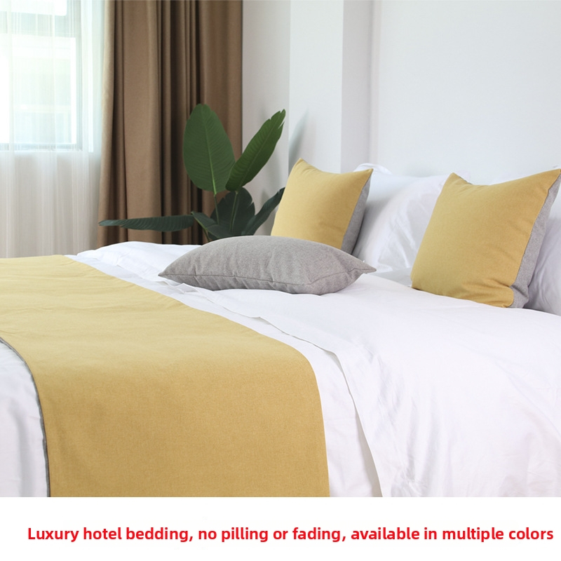 Viešbučio lovos krašto kilpelė ir pagalvių užvalkalų rinkinys, poliesteris, šiuolaikinis minimalistinis stilius, logotipo atspaudas, pritaikymas įmanomas