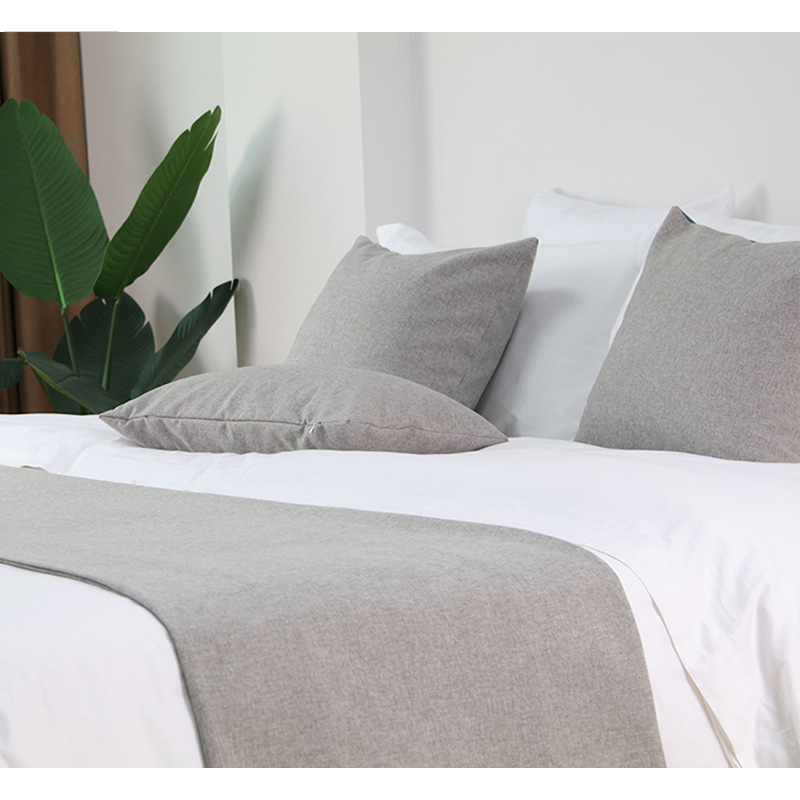 Viešbučio lovos krašto kilpelė ir pagalvių užvalkalų rinkinys, poliesteris, šiuolaikinis minimalistinis stilius, logotipo atspaudas, pritaikymas įmanomas