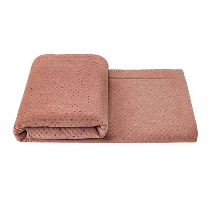 Ágyvégi pléd csíkos mintázattal (100% poliészter, 380 g/m², tavasz–ősz, testreszabott feldolgozás)