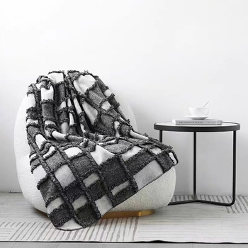 Полиэстерова завивка за легла и дивани, за моделни стаи и хотели, кариран плат, 380 г/м², пролетно–есенен сезон, персонализираема, свиване 3%