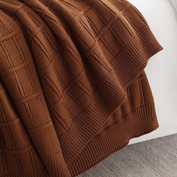 Pătură tricotată în stil american, groasă, acrilic, 300–499 g, pentru toate sezoanele