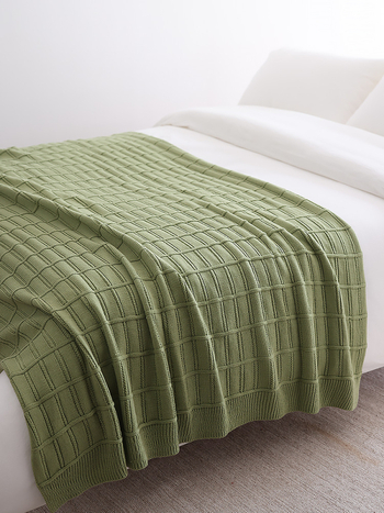 Pătură tricotată în stil american, groasă, acrilic, 300–499 g, pentru toate sezoanele