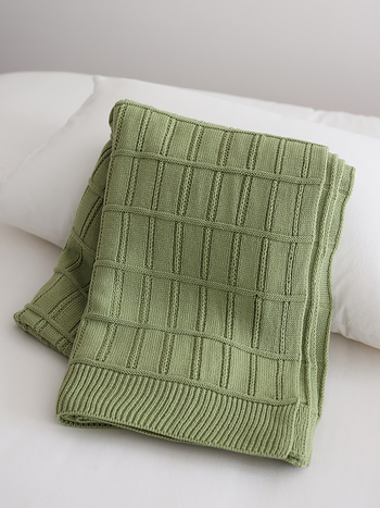 Pătură tricotată în stil american, groasă, acrilic, 300–499 g, pentru toate sezoanele