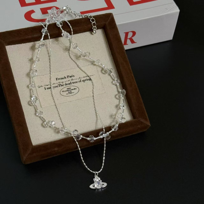 Sea of Flame geometriás nyaklánc ötvözetből, elektroplakálás, kulcscsont-lánc, medál vegyes kövekkel