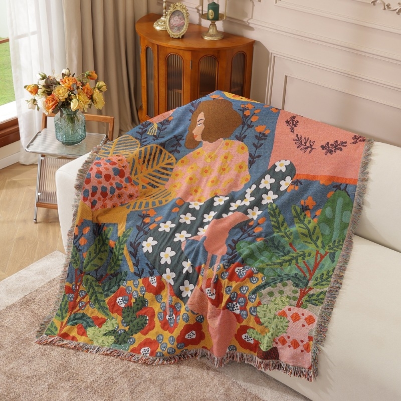 Husă de canapea pentru canapea cu un loc, model floral, stil Nordic, material poliester-bumbac