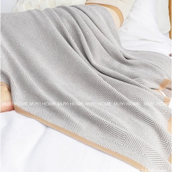 Cuvertură din bumbac, dungată, 800–999 g, pentru sufragerie și canapea, potrivită pentru orice sezon