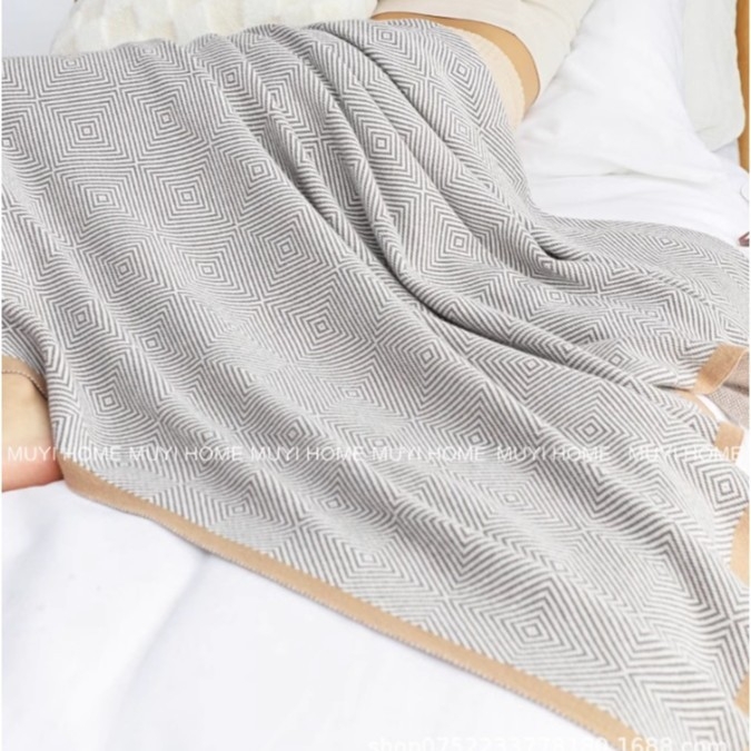 Cuvertură din bumbac, dungată, 800–999 g, pentru sufragerie și canapea, potrivită pentru orice sezon