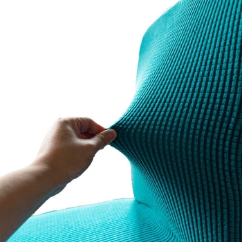 Husă pentru scaun de dining, elastică, într-o singură bucată (poliester; rezistentă la uzură; anti-zgârieturi pentru pisici; model în carouri; stil minimalist)