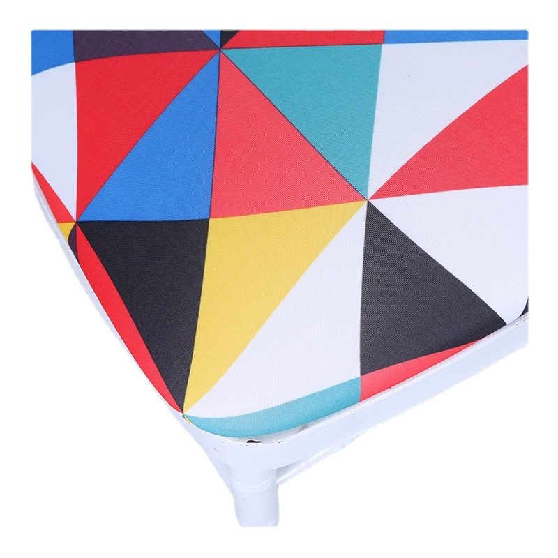 Husă imprimată pentru pernă de șezut din mătase de lapte și bumbac - formă rotundă - anti-alunecare - protecție împotriva prafului - stil modern minimalist