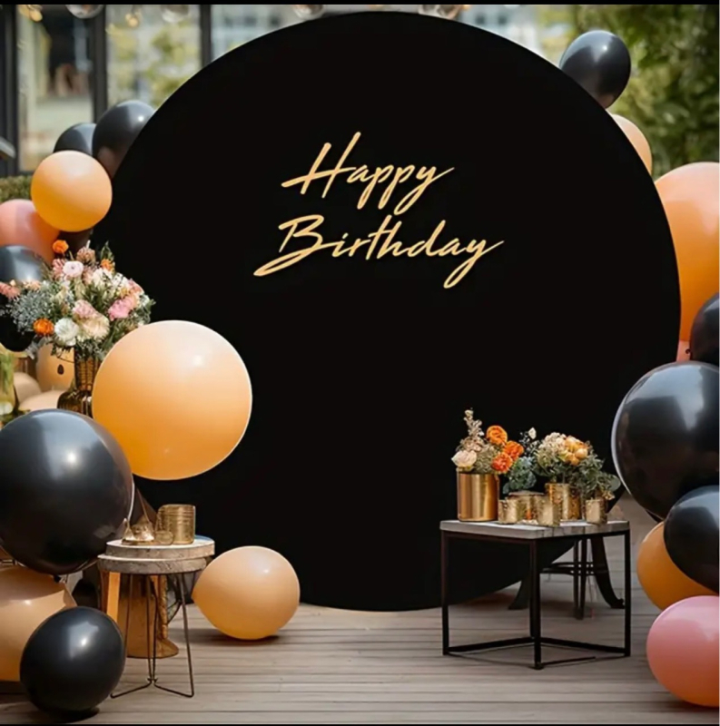 Vestuvinių kėdžių dangų komplektas su elastine geležine arkos atrama ir apskritu foniniu audiniu — poliesteris, Cerotich