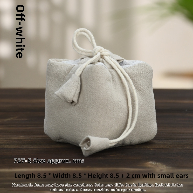 Teaceremónia kiegészítő készlet vászon tároló tasakkal, logó nyomtatott, Ten brocade, 30–70 g, OPP csomagolás