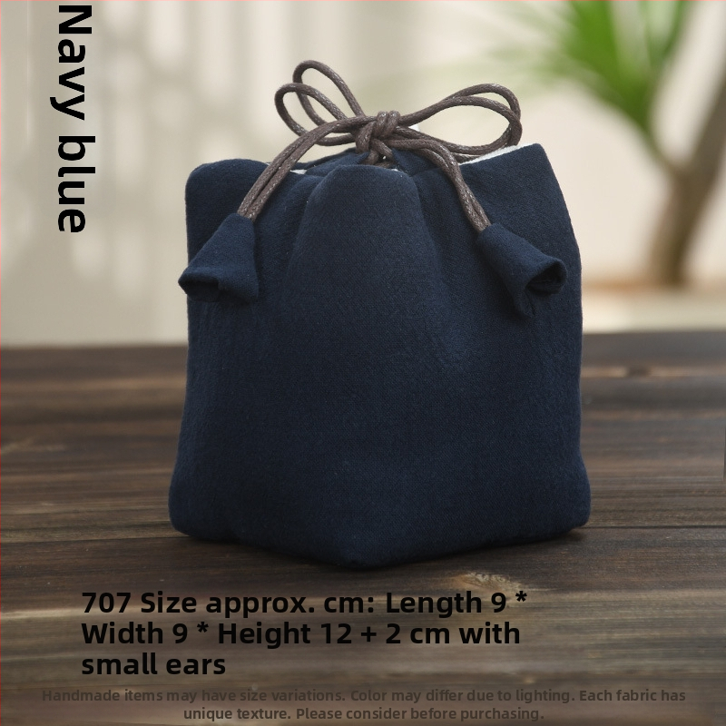 Teaceremónia kiegészítő készlet vászon tároló tasakkal, logó nyomtatott, Ten brocade, 30–70 g, OPP csomagolás