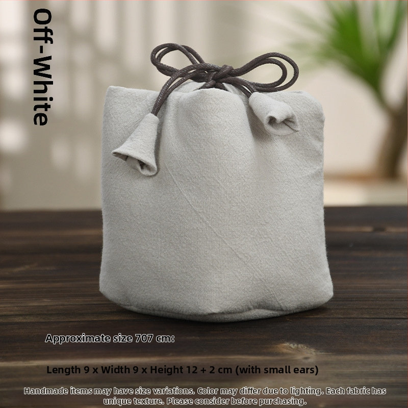 Teaceremónia kiegészítő készlet vászon tároló tasakkal, logó nyomtatott, Ten brocade, 30–70 g, OPP csomagolás