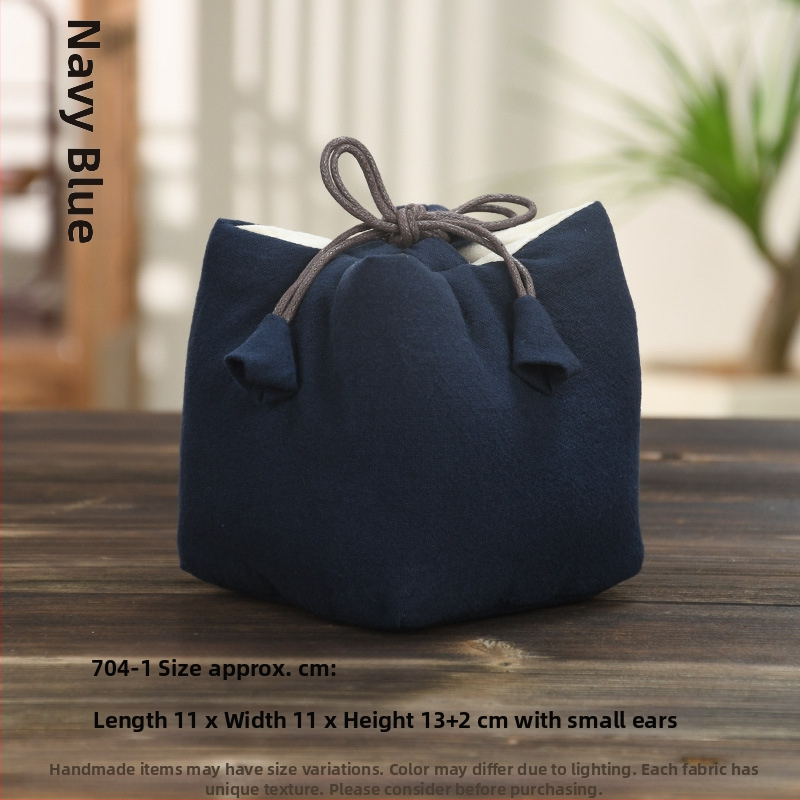 Teaceremónia kiegészítő készlet vászon tároló tasakkal, logó nyomtatott, Ten brocade, 30–70 g, OPP csomagolás