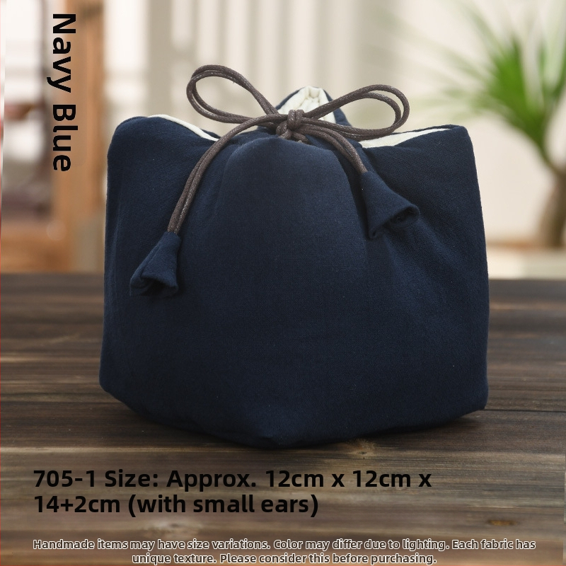 Teaceremónia kiegészítő készlet vászon tároló tasakkal, logó nyomtatott, Ten brocade, 30–70 g, OPP csomagolás